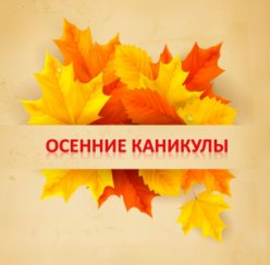 с 26 октября по 3 ноября - осенние каникулы 